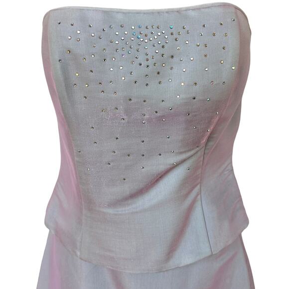 Vintage Jessica McClintock Gunne Sax Prom Dress Light Purple Iridescent Size 3 - Picture 3 of 11